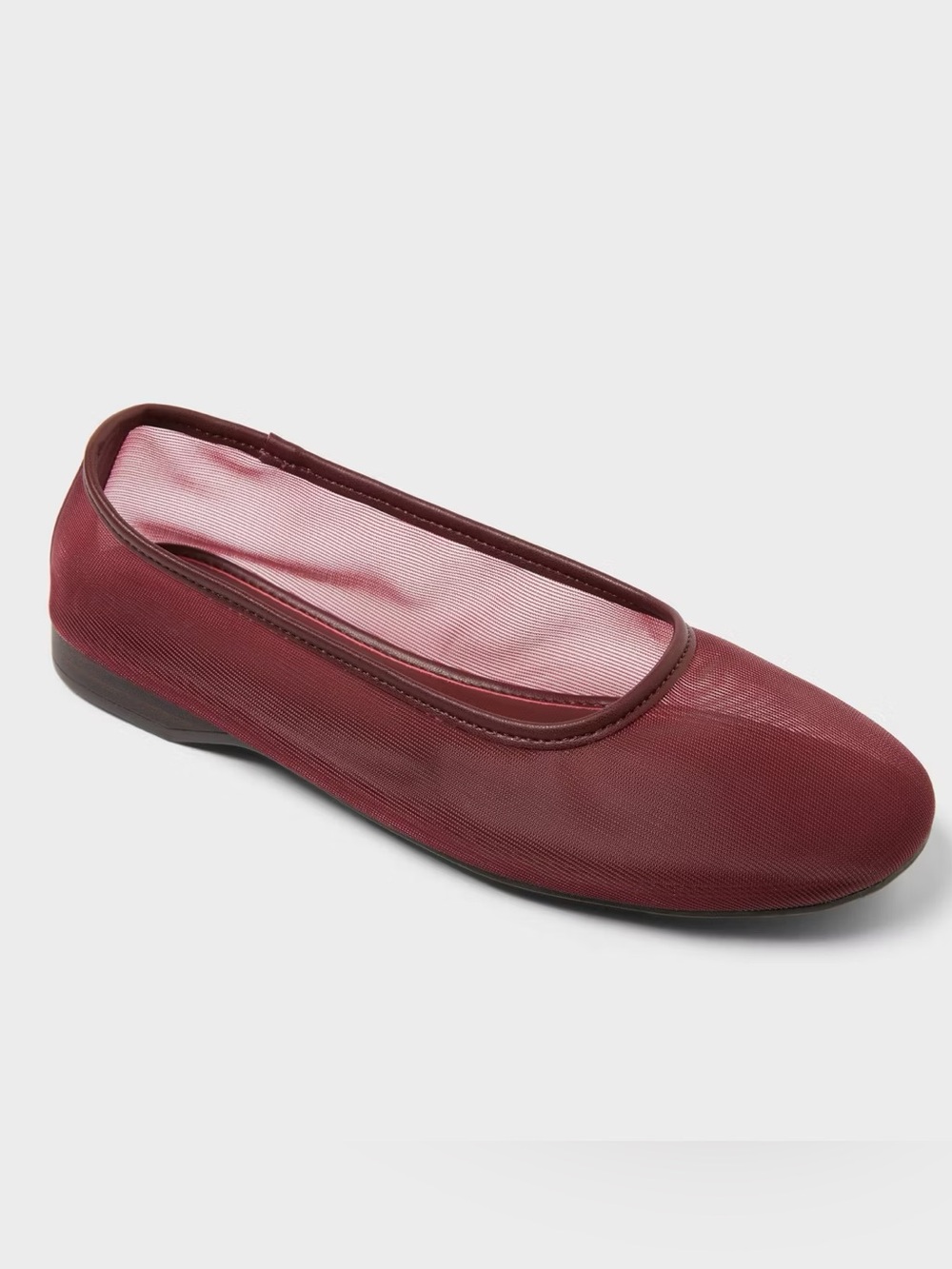 a new day Target Burgundy Mesh Ballet Flat Size 6.5